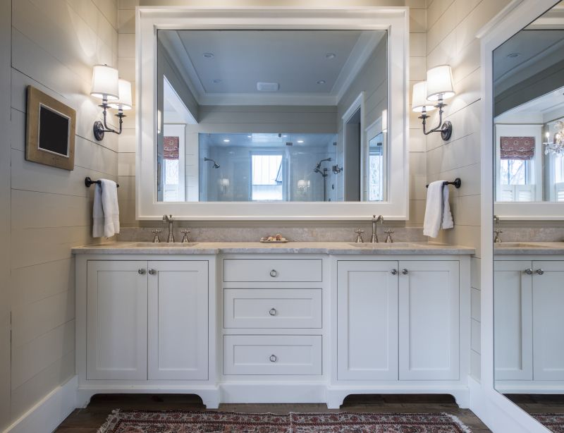 Finished Bathroom with Elegant Fixtures